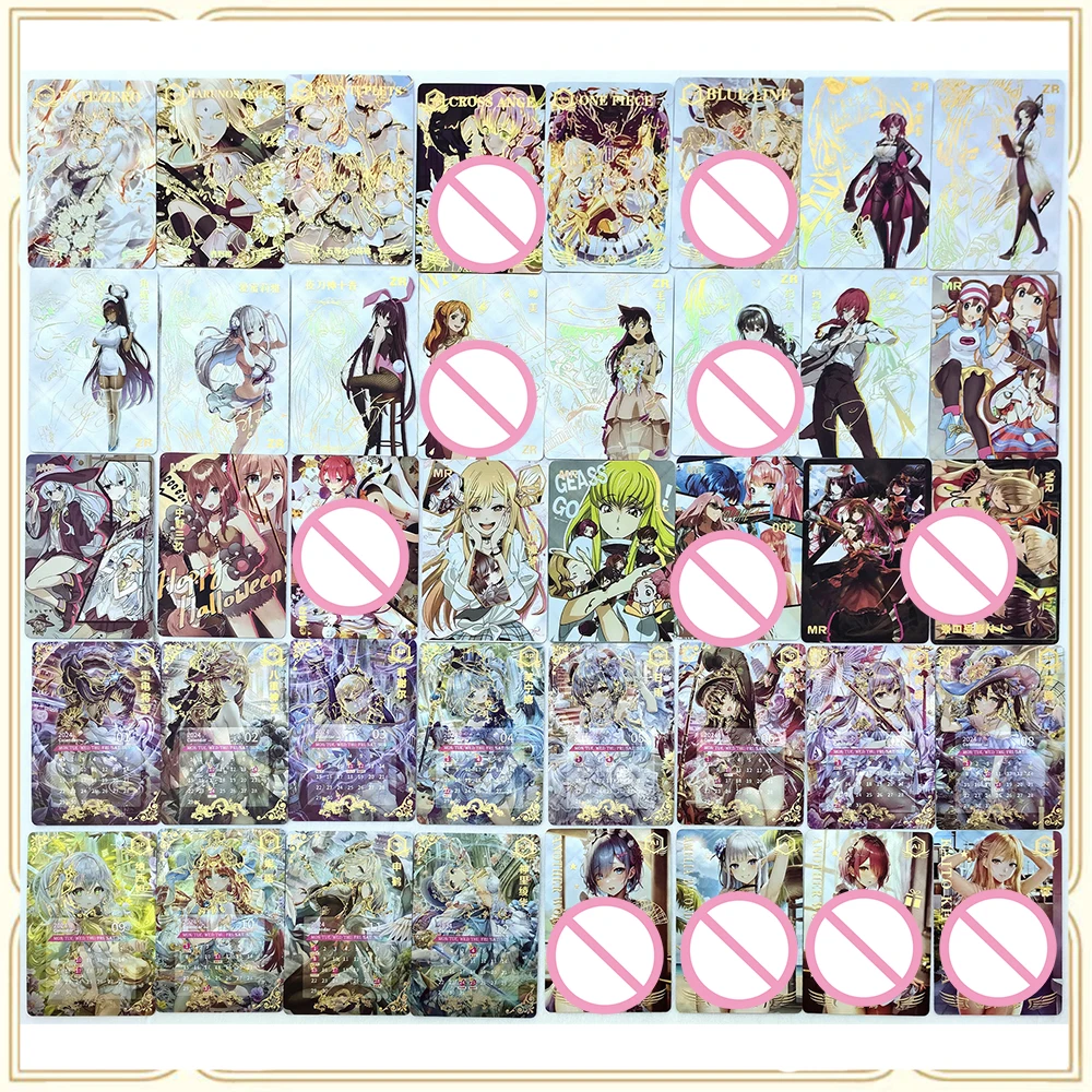 9PC/Set Anime Goddess Story Secret Words SSP ZR MR SP AI Rem Mona Nami Yamato Games Collectible Cards Christmas Birthday Gifts