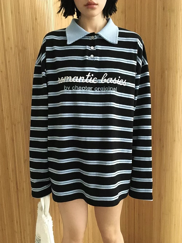 

ZHISILAO винтажный шикарный пуловер в полоску, женские свободные осенне-зимние топы 2025