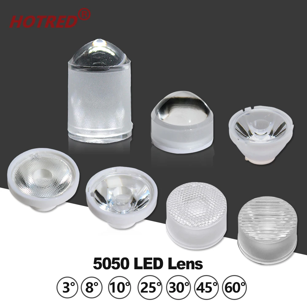 5-10 Uds lente LED XML T6 5050 XHP50.2 lente 13/15/21/32mm grado óptico PMMA impermeable 10 20 45 60 grados soporte Plano colimador