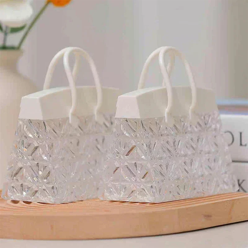 Creative Night Light Acrylic Crystal Handbag With Hand Gift for Children\'s Gift Bedside Atmosphere Deco Led Small Table Lamps