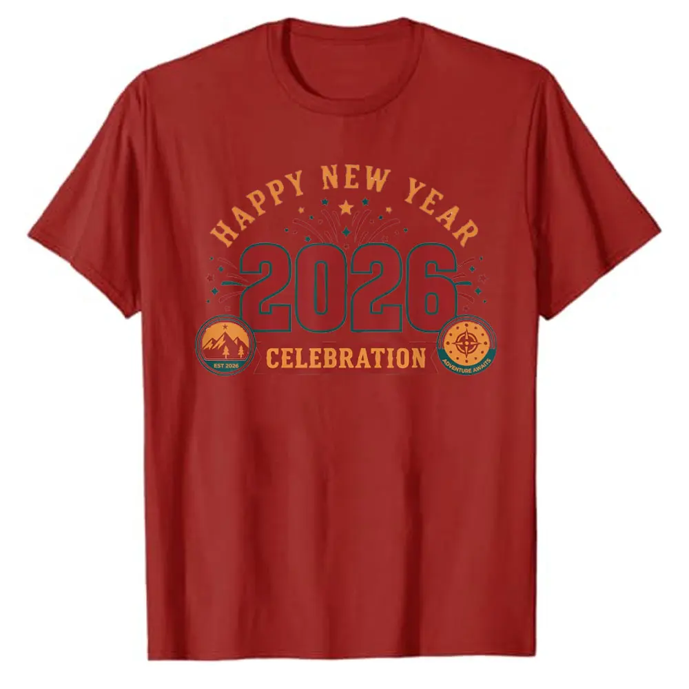Bonne Hello 2026 Horse Et Aventure Vous Happy Lunar New Year Attendent Adult T-Shirt Cotton Printed