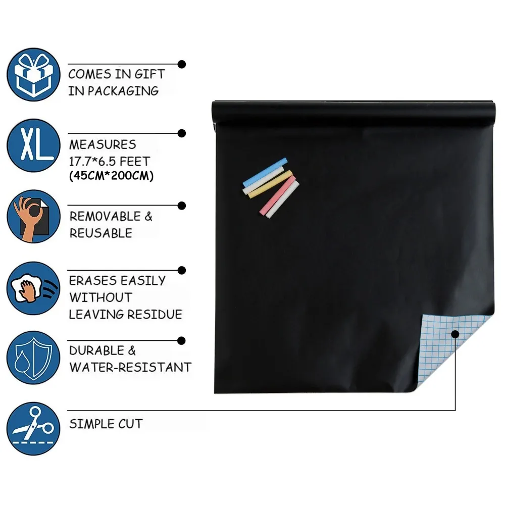 ملصقات السبورة البلاستيكية ذاتية اللصق مواد صديقة للبيئة سبورة الطباشير قابلة للمسح PVC قابلة للمسح رسم جدارية ديكور #6