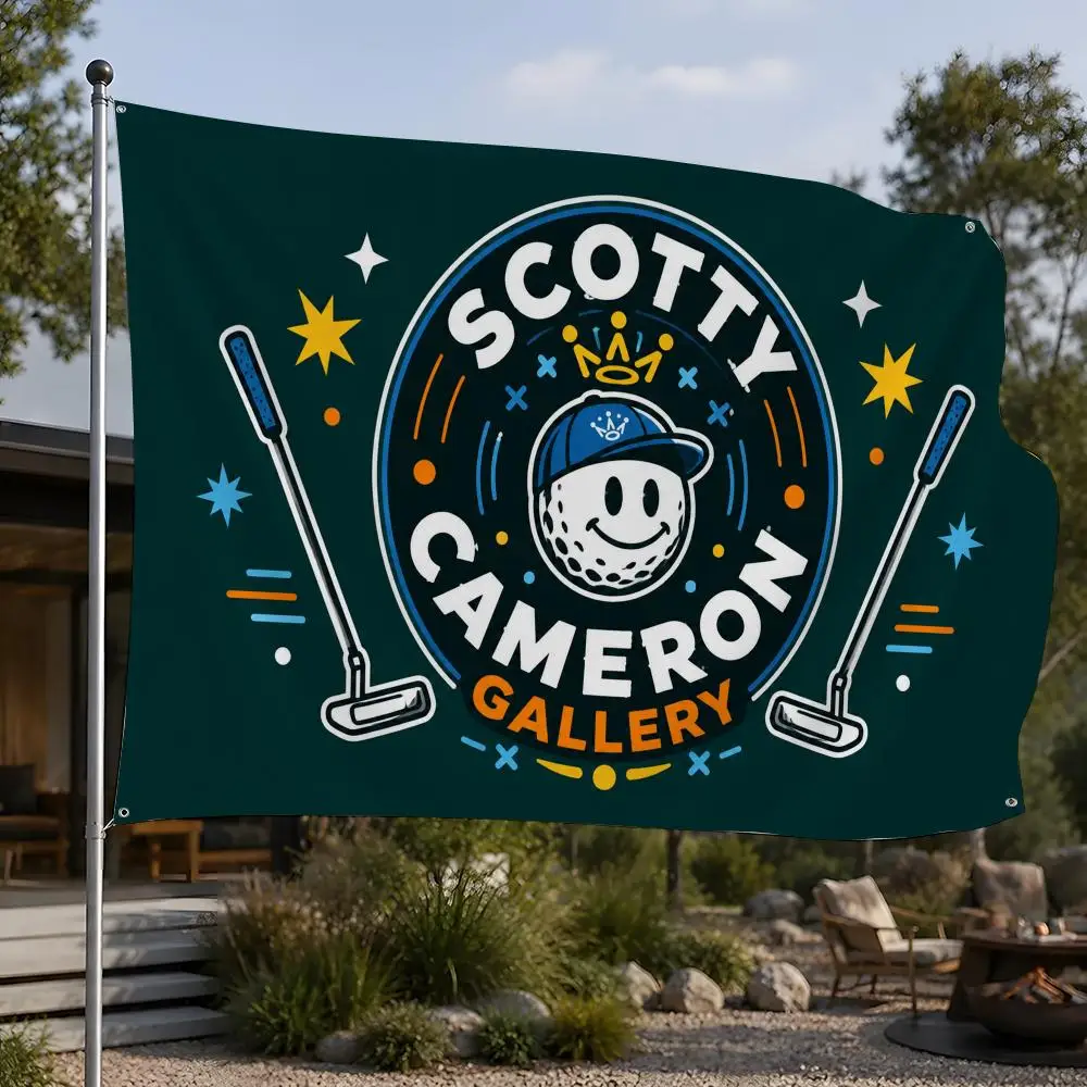 Brand Scotty Cameron Flags Flags Minimalist Fabric   Outdoor Garden Banner Hanging Sign for Shop Home Decor