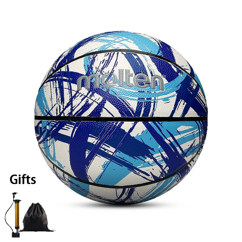 2023 Molten Size 7 Man‘s Basketball Outdoor Indoor Adults Basketballs Wear-resistant Match Training Standard Balls Free Air Pump