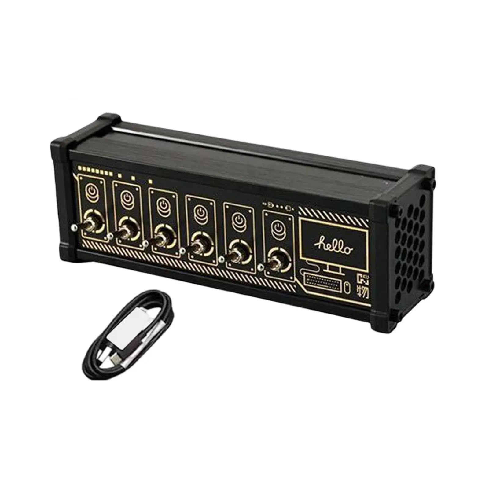 USB Port Adapter Splitter Expander Device with Metal Toggle PP Material Suitable for Desktop Electronics Office Use