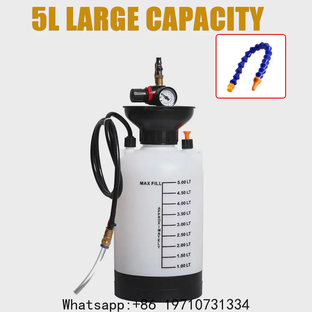 

5L Oil Tank Gearbox Oil Filler Pneumatic Fluid Pump Compatible ATF Automotive Transmission Fluid Injector Tool ATF Filler Bottle