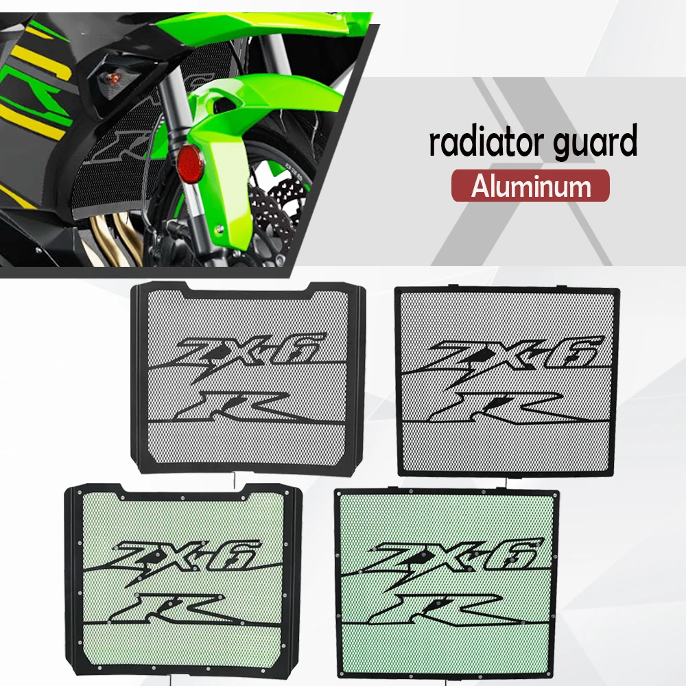 

For Kawasaki ZX6R NINJA ZX6R ZX-6R ZX636 / KTR 2009~2025 Radiator Grille Cover Guard Protection Protetor NinjaZX6R Motorcycles