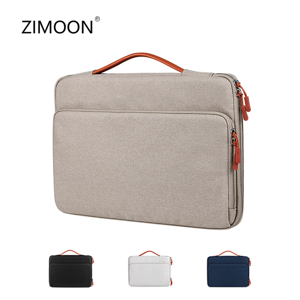 Waterproof Laptop Handbag 13/14/15 inch Notebook Sleeve Bag for Macbook Double Zipper Computer Carrying Bag Briefcase