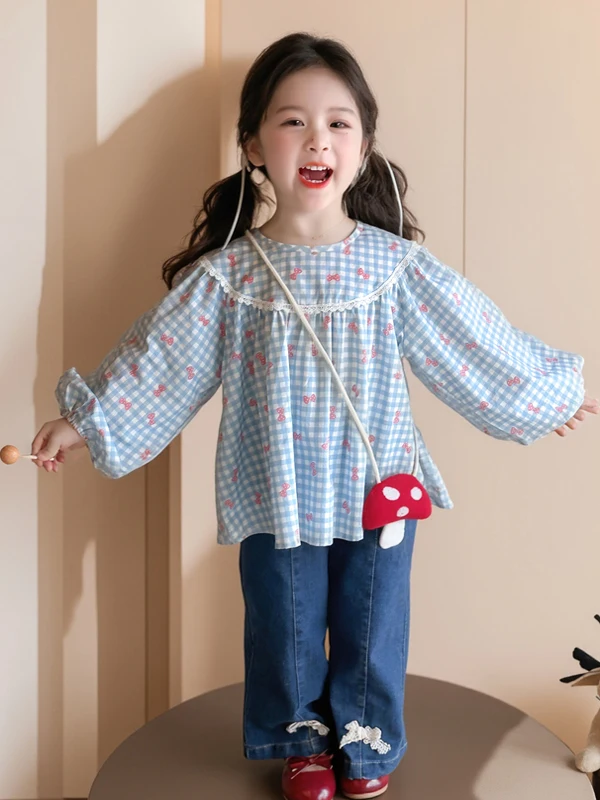 

Faionable Loose Children's irt Set Musoom Bag Girls' Clothes Korean Sle Spring Autumn New Arrival Middle Waist Long P...