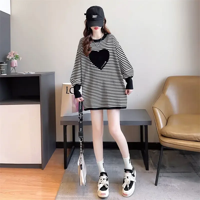 Girocollo Pullover grafico coreano vestiti popolari 2000s E 90s Vintage donna top Emo Basic 2025 Trend cappotto felpa per le donne