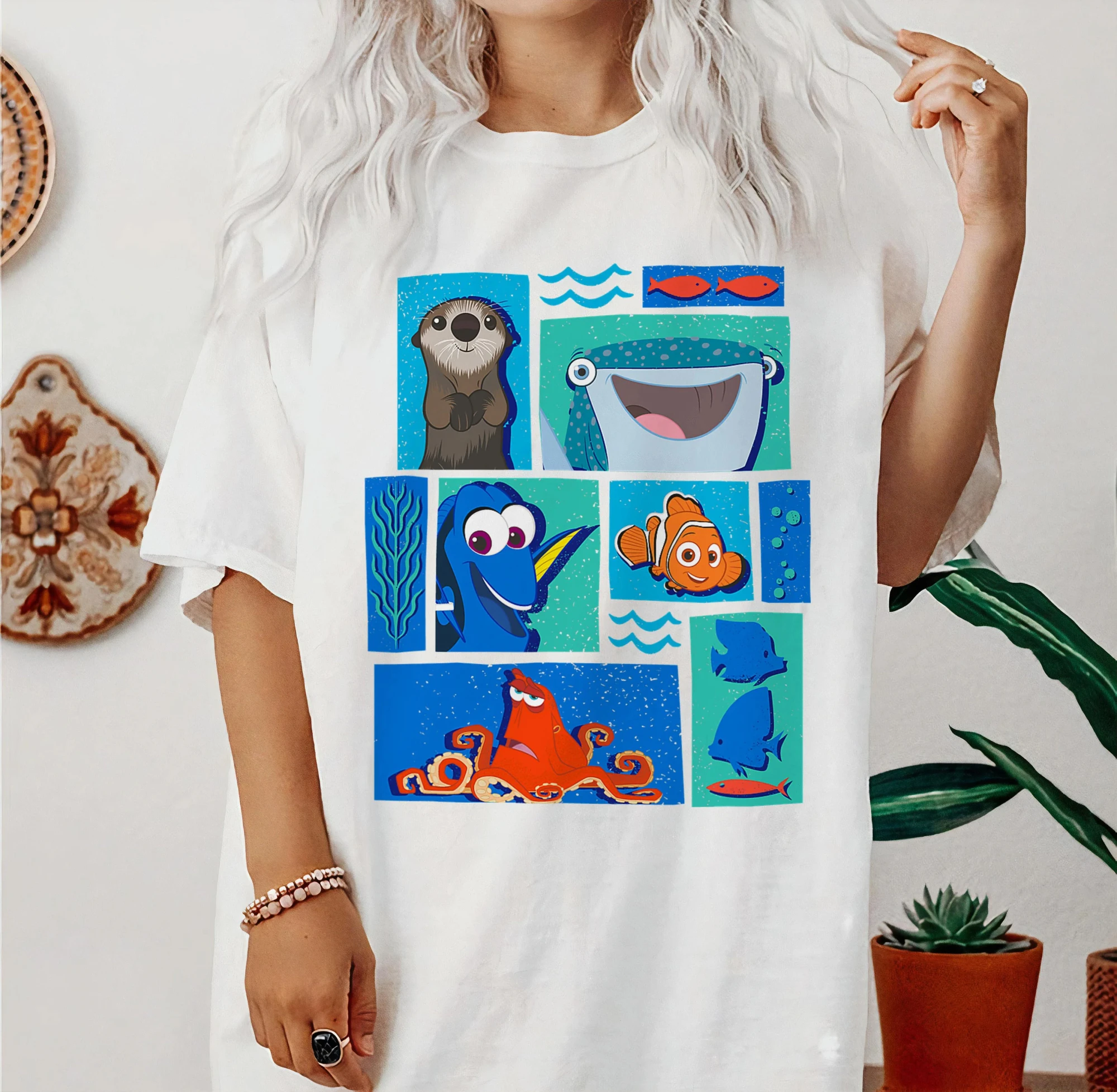 Disney Pixar Finding Dory Charaktere Just Keep Swimming Shirt, Disney Tee WDW Magic Kingdom, Disneyland Trip Familienurlaub