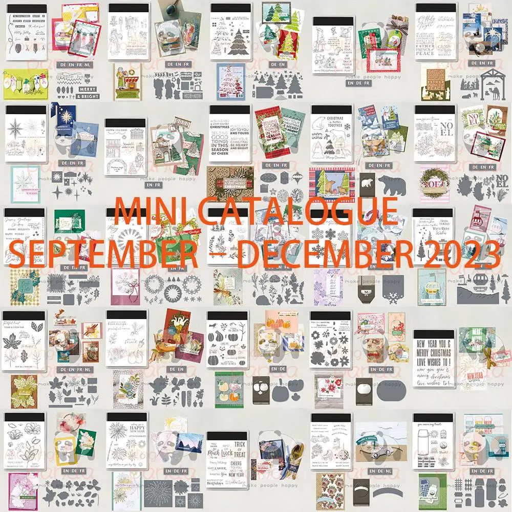 

2023 September-December Mini Catalogue Christmas New Clear Stamps And Metal Cutting Dies Sets For Scrapbooking Diy Cut Dies