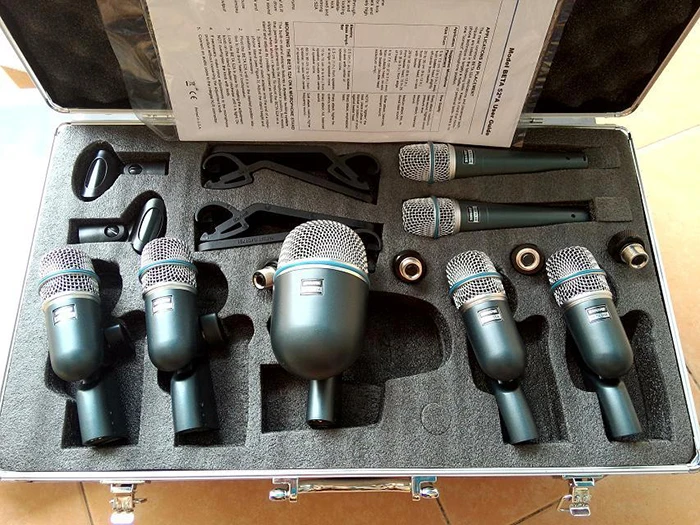 professional BETA DMK7 XLR BetaDMK7 Drum Microphone Kit 7 DRUM Mics With Two BETA57A Four BETA56A One BETA52A band drum mic kit