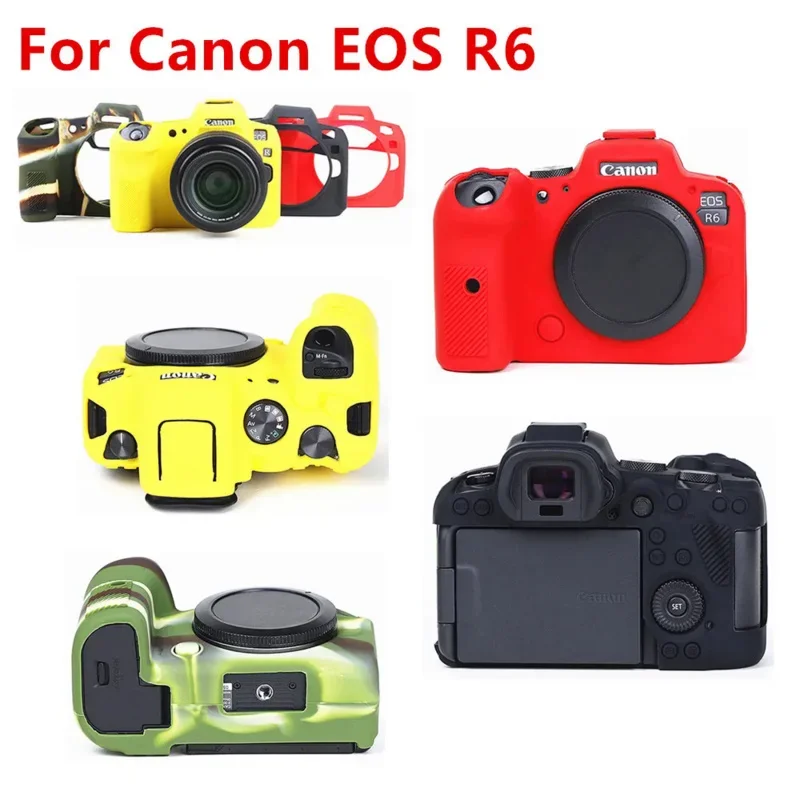 For Canon EOS R8 R R7 RP R5 R6 Mark II R6II NEW Soft Silicone Armor Skin Case Mirrorless DSLR Camera Bag Protective Body Cover