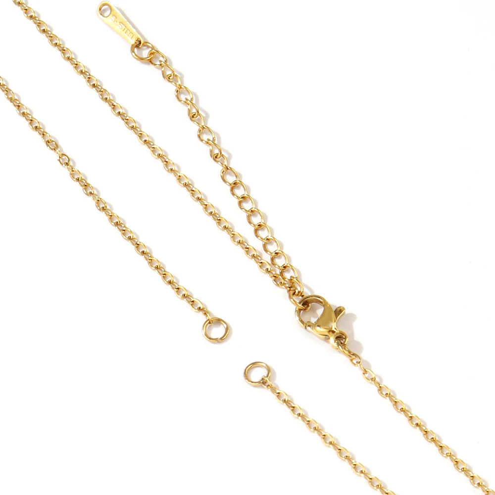 5pcs Stainless Steel DIY Chain Necklaces Non Fade Gold Color Chain for DIY Necklace Jewelry Making Accessories