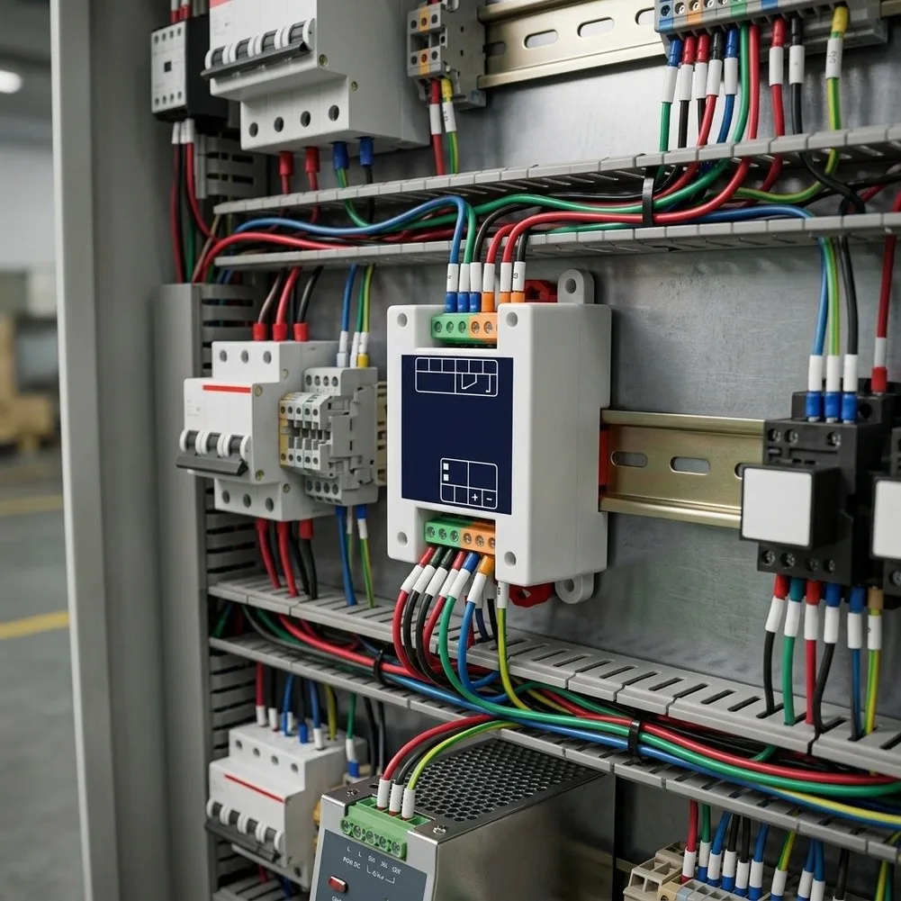 Optocoupler-Isolated RS485 Relay I/O Module with Built-in Surge Protection for Automation and Control Applications