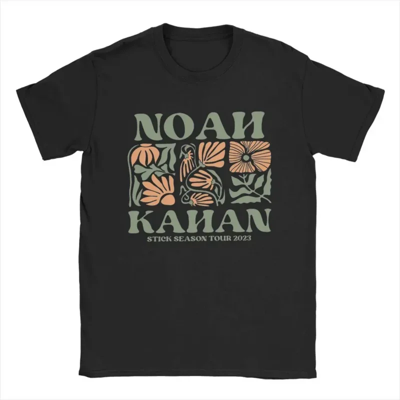 Men's T-shirts the flower bloom Noah Kahan vintage pure cotton tees Short Sleeve T shirt round neck tops printed