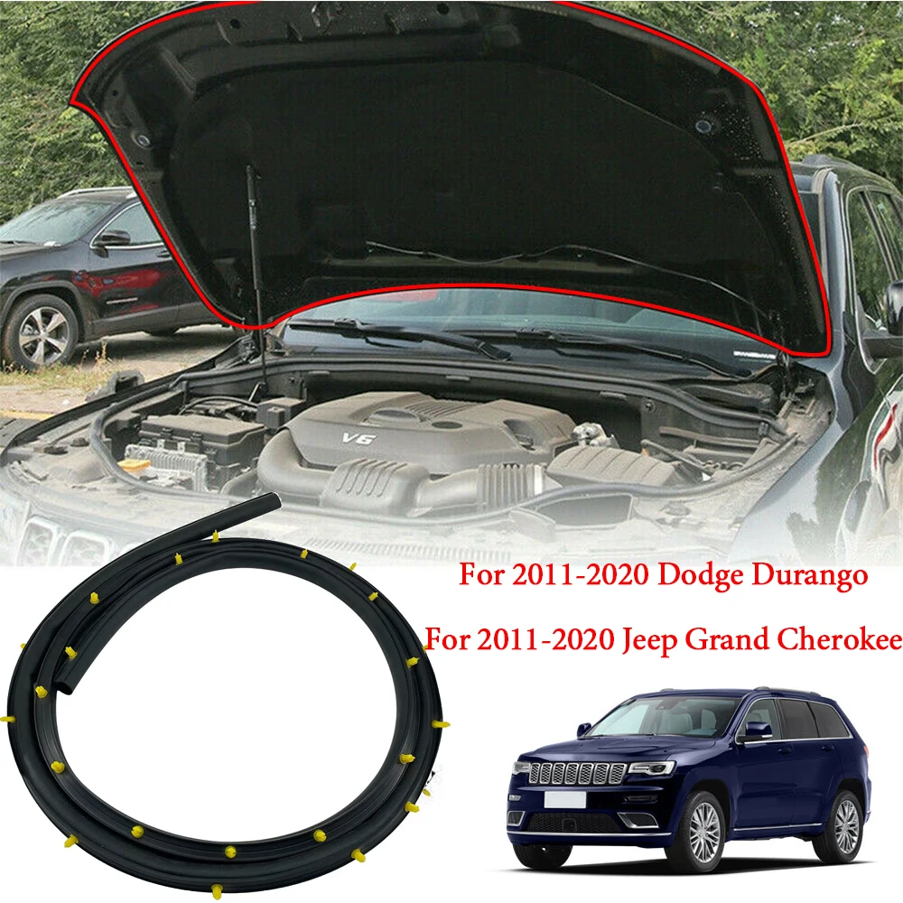 68070493AA Front Bumper Hood Seal Strip Rubber Replacement Car Accessories For Dodge Durango For Jeep Grand Cherokee 2011-2020