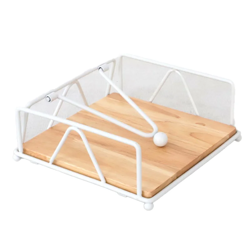 Solid Wood Tissue Holder Home Napkin Container For Hotel Restaurant Decoration,C