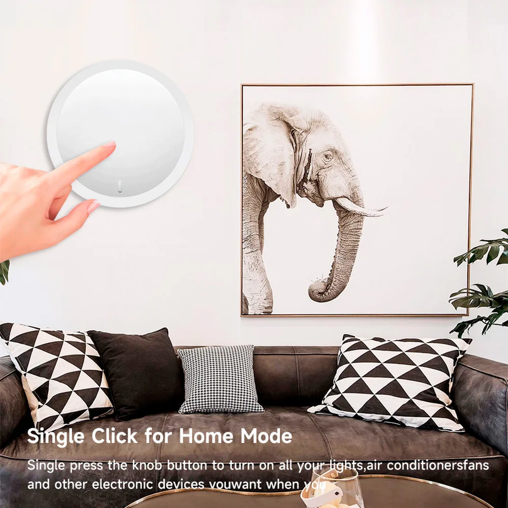 Умная ручка Tuya ZigBee, DIY беспроводная кнопка сцены, вращающийся диммер, бытовая техника, автоматизация связи, пульт дистанционного управления