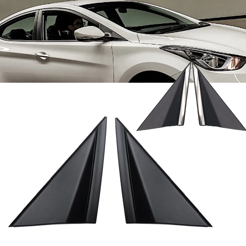 Moldagem triangular de pilar A para janela frontal, placa de espelho da tampa da porta, Hyundai Elantra 2014, 2015, 2016, 86180-3X500, 86190-3X500