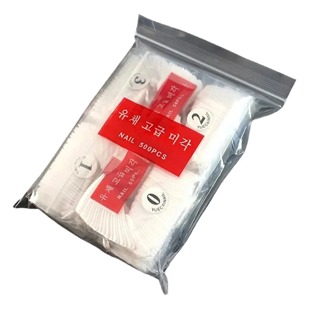500 pièces naturel Style français faux ongles conseils pour acrylique et Gel Nail Art manucure décoration ongles artificiels