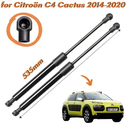 Qty(2) Carbon Fiber Trunk Struts for Citroen C4 Cactus SUV 2014-2020 535mm Rear Tailgate Boot Lift Supports Gas Springs Shocks