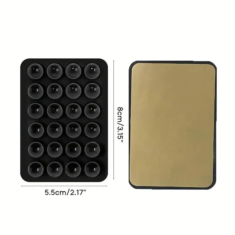 

Silicone Suction Cup Wall Stand Multifunctional Square Anti-Slip Single-Sided Phone Holder Back Sticker Mount for Mobile Phone