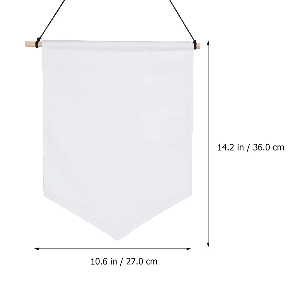 

3pcs Canvas Banner Blank Pennant Flag For Pin Display Wall Decor White Plain Banners Painting Embroidery Diy Craft Tool