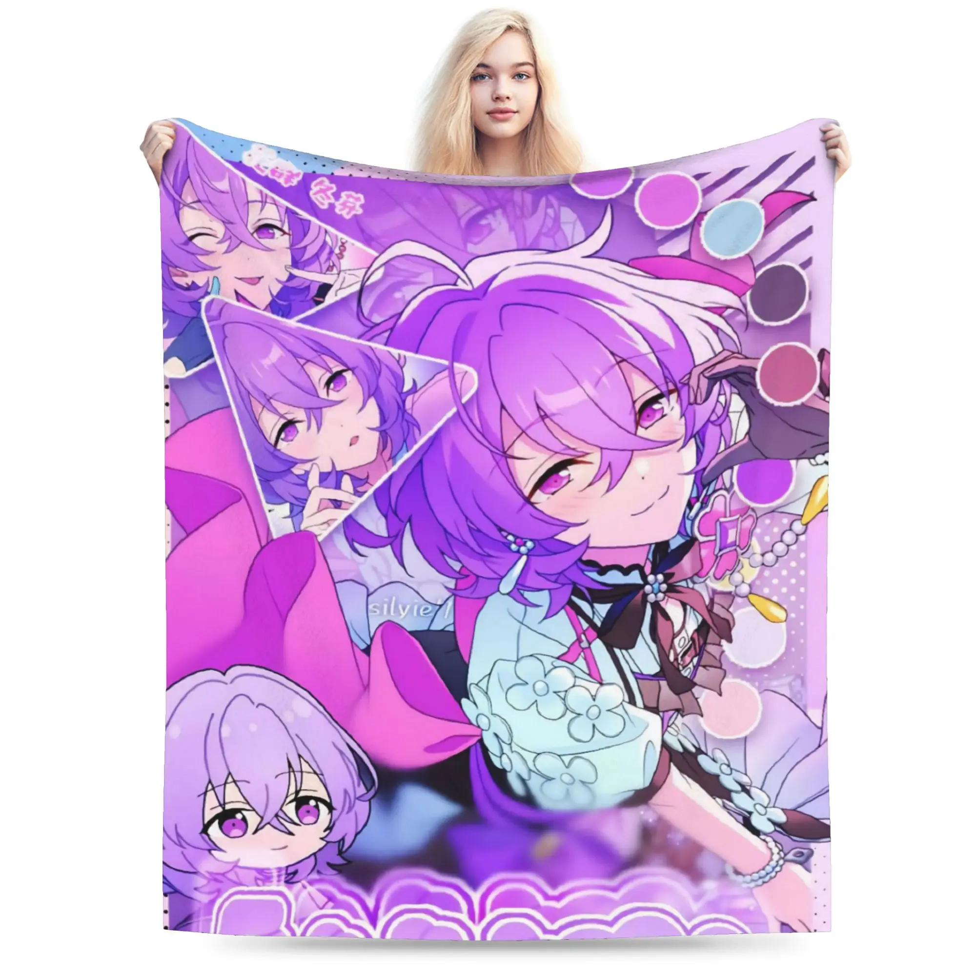 E-Ensemble-Stars Blanket Multi-size Cozy and Lightweight  Throw Blankets for Couch Sofa and Bed