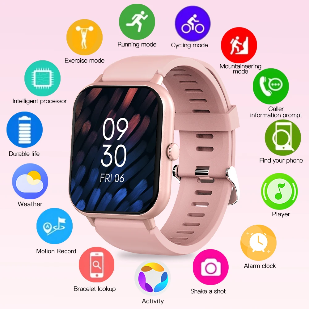 PEJE Pro สมาร์ทวอทช์ - หน้าจอ 4.65 ซม. คุณภาพสูง การโทรและข้อความ โหมดการออกกําลังกายมากกว่า 100 โหมด เครื่องนับก้าว เครื่องติดตามระยะทางทํางานร่วมกับโทรศัพท์