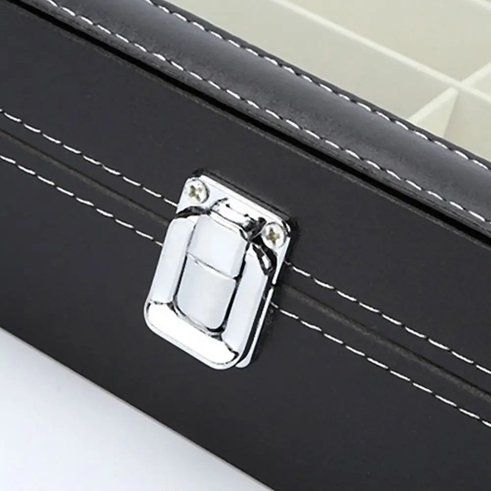 Button Portable Display Case Holder 8/12 Grids Jewelry Organizer Storage Box Slots Glasses Case Eyewear Holder Sunglasses Box