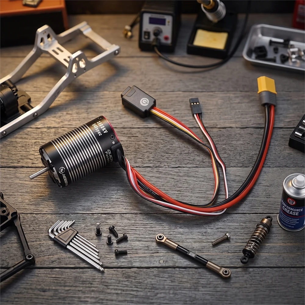 HOBBYWING QUICRUN Fusion PRO 2-IN-1 60A 2300KV Brushless Motor ESC Integrated for 1/8 1/10 RC Remote Control Model Car Crawler