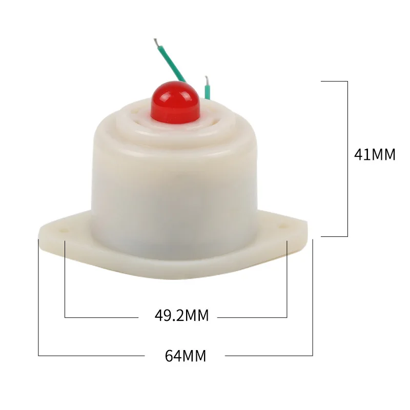 Uniteelec Egyenáram 12V /24V/220V 2 vezeték Gyáriparos Vörös biliárdgolyó ledes Őrizet megőrzés riasztó Áramszaggató BJ-3