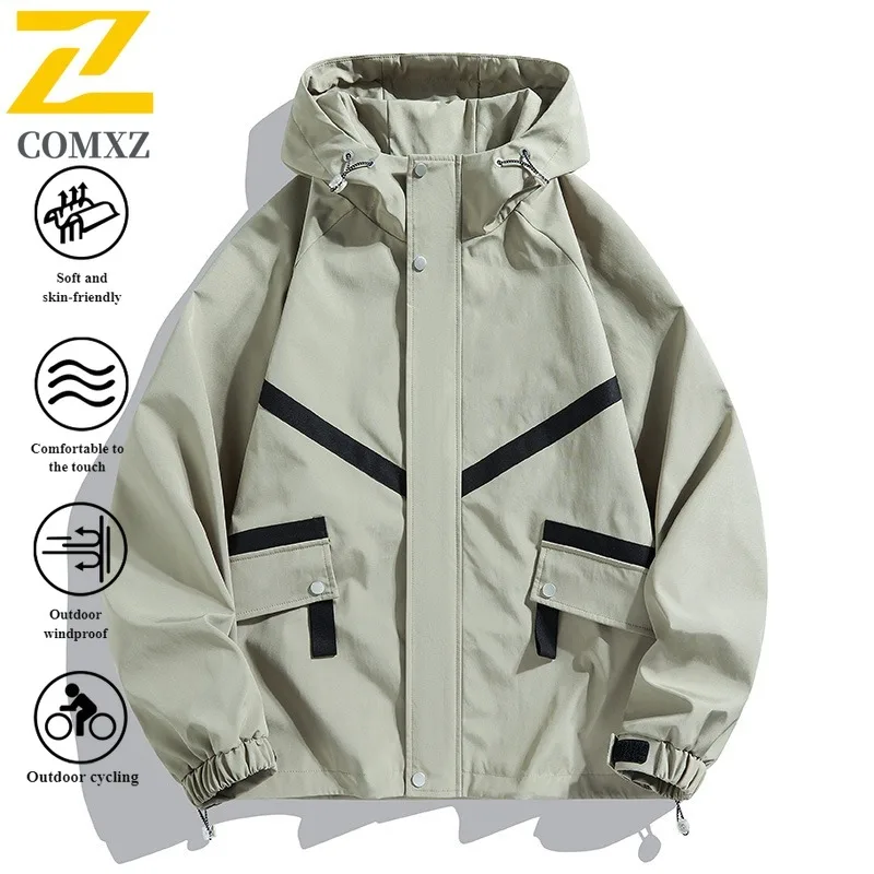 EiAO Jacket Mountain Style  Waterproof Windproof Lightweight Outdoor Coat for Camping Fishing Urban Techwear Unisex Hoodie 2025