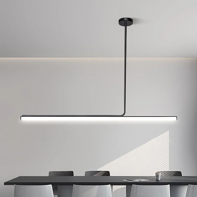 Modern Minimalist Line Led Chandeliers Lamp for Living Room Dining Room Bedroom Pendant Lights Tube Kitchen Room Decor Lighting