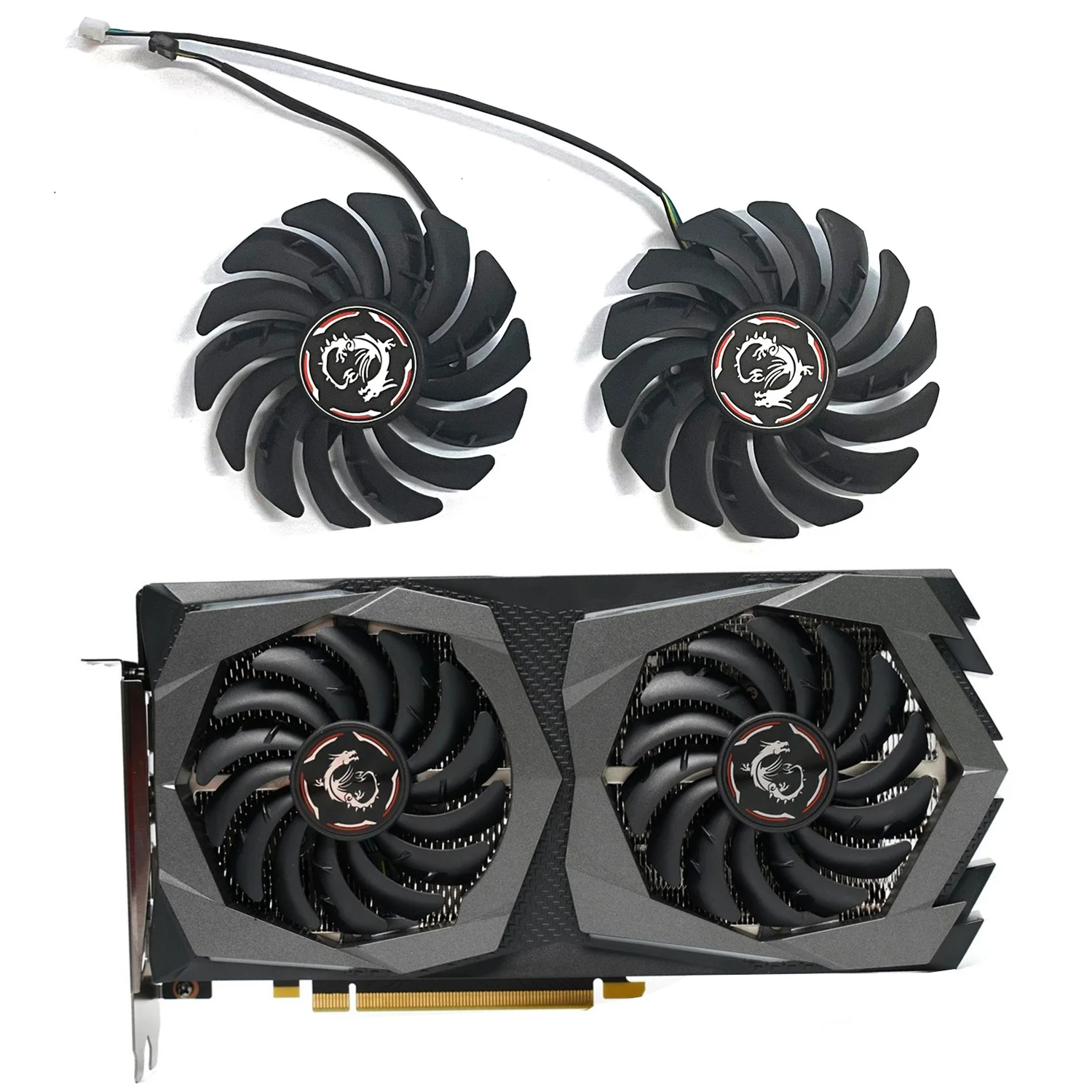 2 pçs 87mmn 4pin dc 12v 0.4a pld09210s12hh rtx2060 2060s gpu cooler para msi rtx 2060 2060s gaming z/x fã de gráficos de dragão mágico