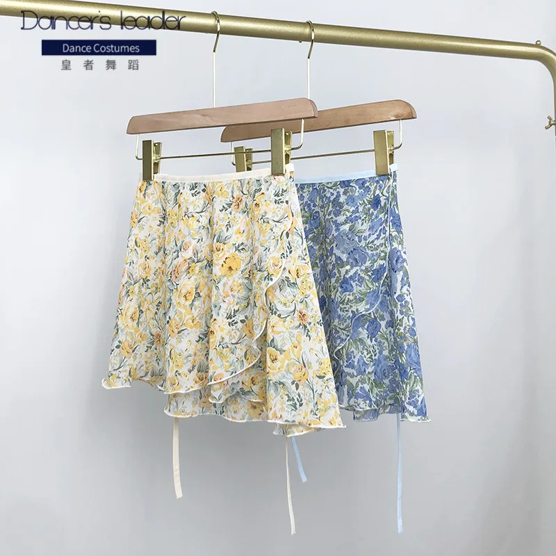 تنورة باليه قصيرة متنوعة من الزهور الكبيرة للنساء، تنورة رقص لممارسة الجمباز، تنورة غنائية باليه للبالغين #2