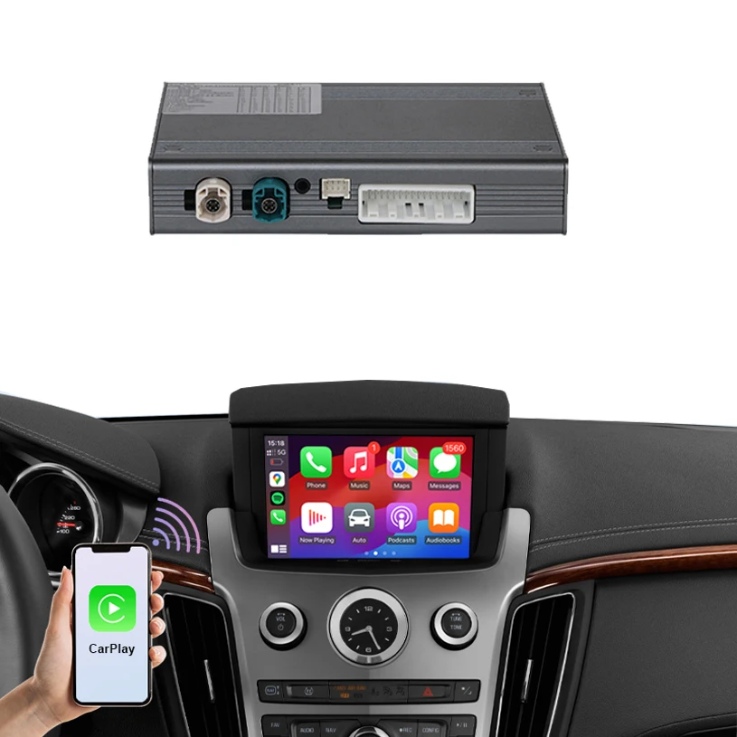 Dckloer Smart MMI Wireless Carplay Adapter Box DCC-CP-CTS001 Cadillac CTS 2009-2012 Android Auto Navigation Mirror Link