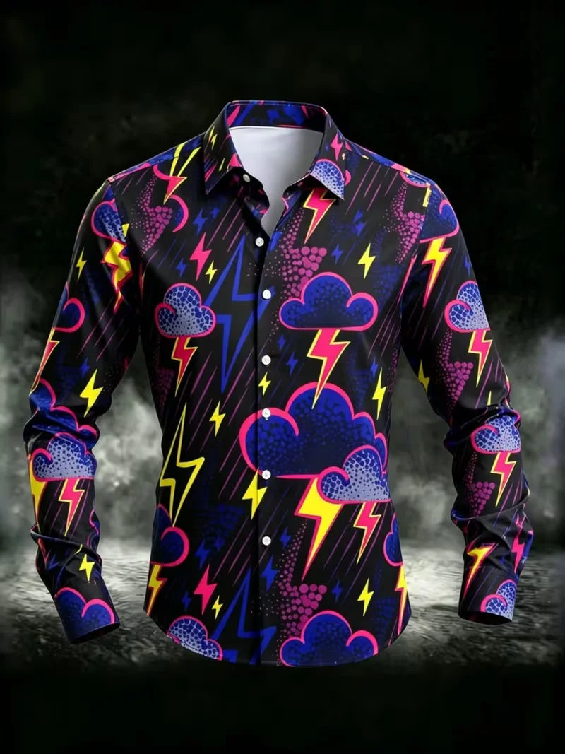 New light luxury palace Baroque gold rolled flower wine red satin long sleeved shirt, high-end business slim fit shirt