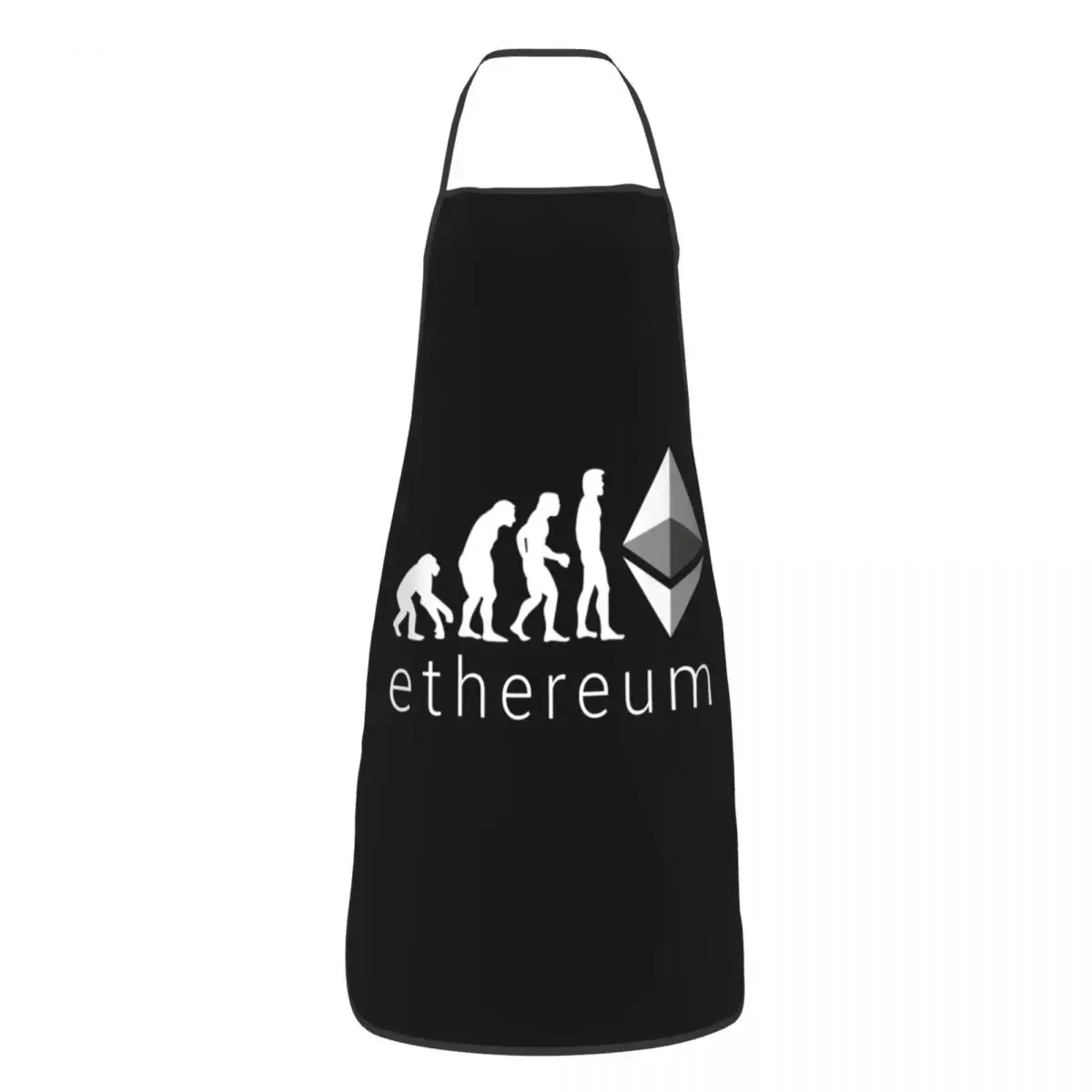 Human Evolution To Crypto Currency Ethereum Apron Women Men Unisex Bib Blockchain Hodl Cooking Kitchen Tablier Cuisine Chef