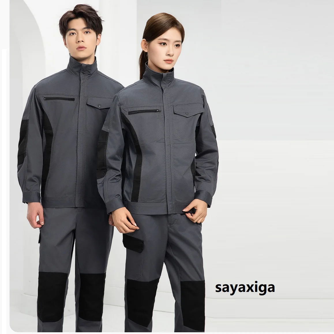 High quality Work Clothing set for men women two tones wear resistant auto repairman mechanics working Uniform fashion work Suit