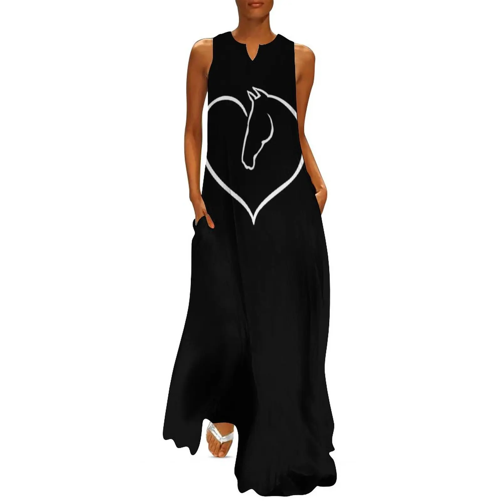 Horse Lover Gift. Horse and Heart. Long Dress elegant party dress for women 2025 Cocktail of dresses Dress