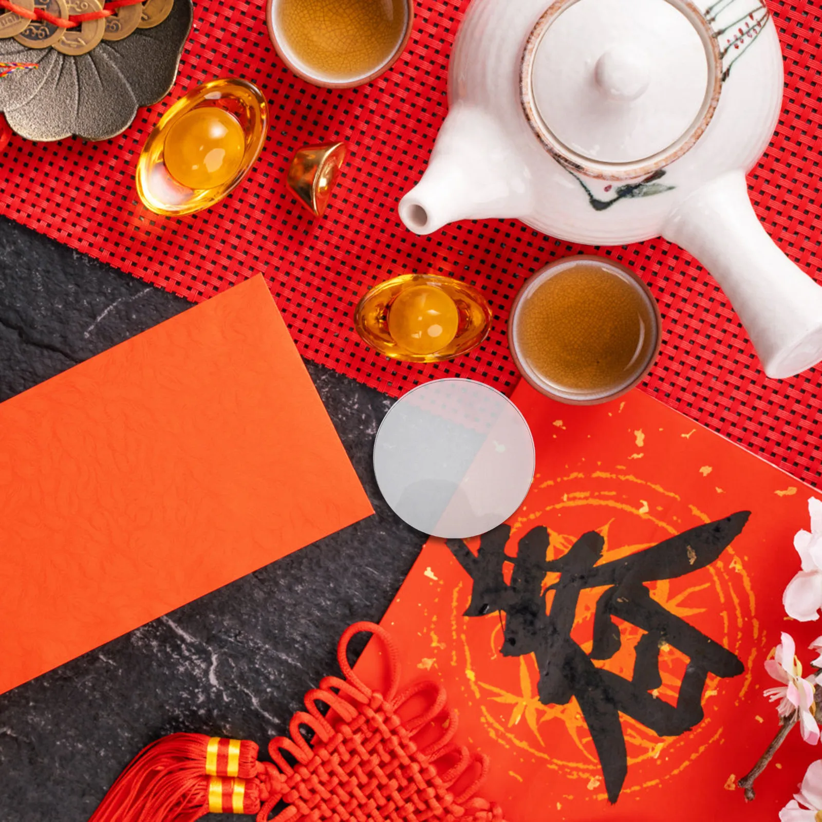 

Круглый хрустальный пресс-папье из тяжелого прозрачного стекла для каллиграфии, настольный декоративный сувенир, подставка для бумаги, офисный декор