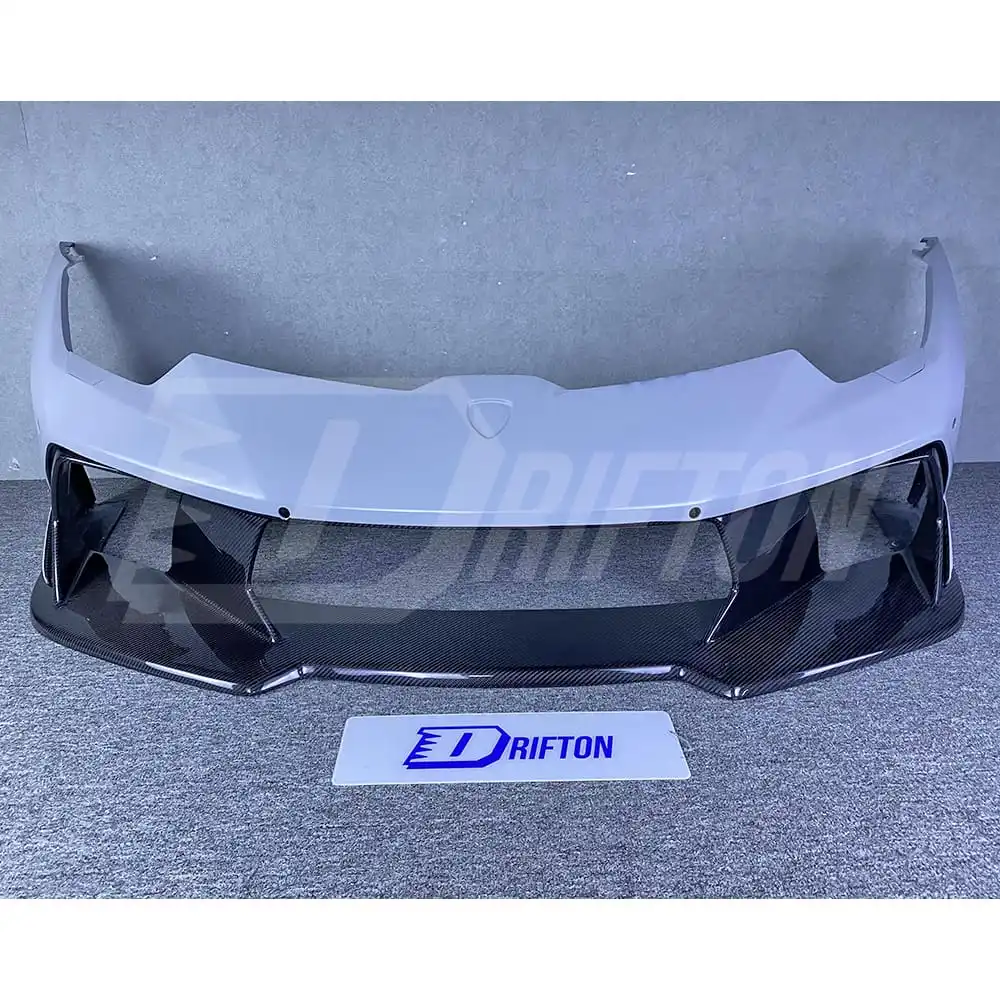 Vorstei Style Front Bumper for Lamborghini Huracan Half Dry Carbon Fiber Body Kit