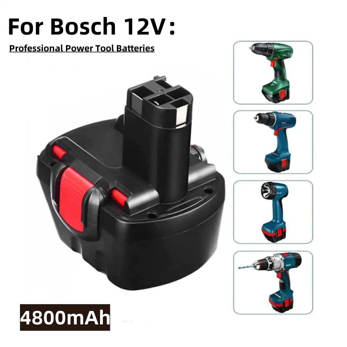 For Bosch 9.6V, 12V, 14.4V power tool batteries BAT038, BAT040, BAT140,BAT043, D70745, PSR 12, BAT048,BH984, BAT048,3.0Ah，4.0Ah