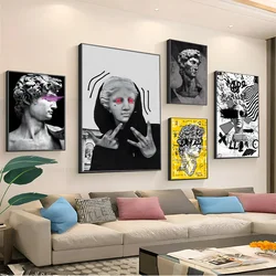 1pc Classic Vintage David Graffiti Aesthetic Poster Stickers Art Wall Murals Decor Game Room Decor Gifts Kawaii HD Painting