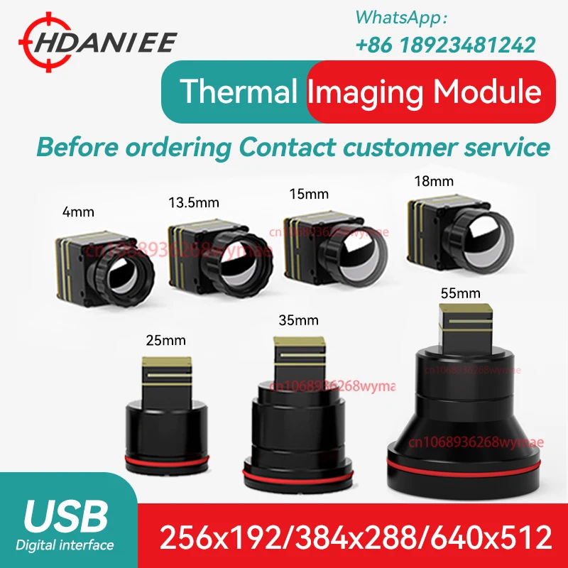 USB Customize lens Thermal Camera 384*288 with USB 640*512 Infrared Thermal For FPV Drone Camera Night Vision Camera 256*192