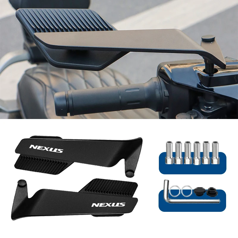 Espejo Universal para motocicleta, espejo retrovisor lateral fijo con ala de viento, espejo de marcha atrás para Gilera GP800 Fuoco Nexus 500 Runner 50 125 200