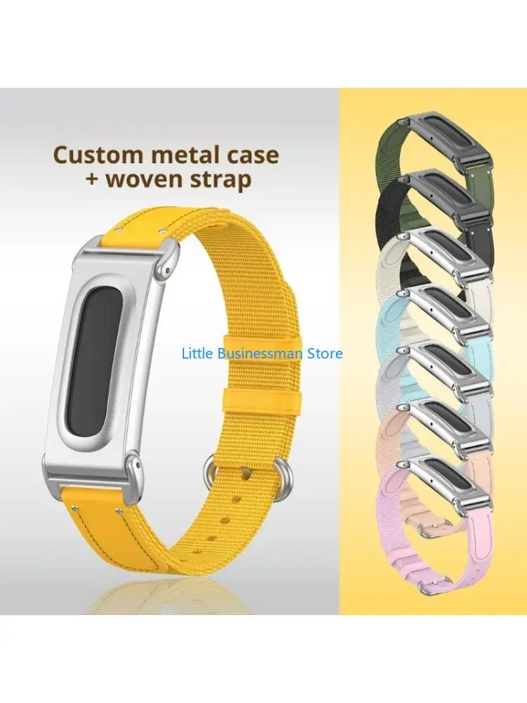 Fabric Texture Watch Strap with Case Frame, Routine Wear Comfort and Pin Fastener Support for Daily Use and Commuting M76A